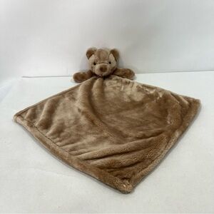 Fleece Plush Teddy Bear Blanket Lovey Comfort Cozy Soft Brown